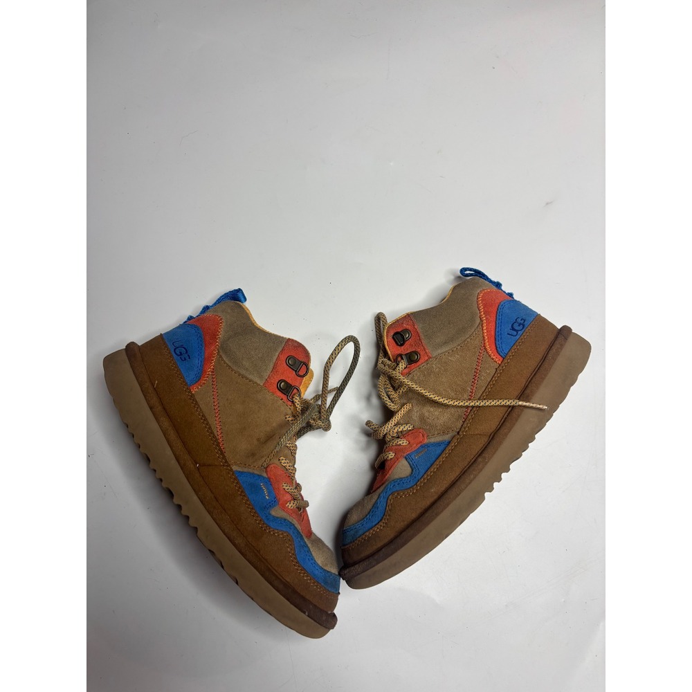 UGG Highland Heritage Suede Hiking Boots Multi Color Blue Orange 1113543 US 4